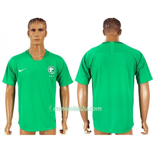 Camisolas de futebol Arábia Saudita Equipamento Alternativa Copa do Mundo 2018 Manga Curta Camisolas de futebol Arábia Saudita Equipamento Alternativa Copa do Mundo 2018 Manga Curta